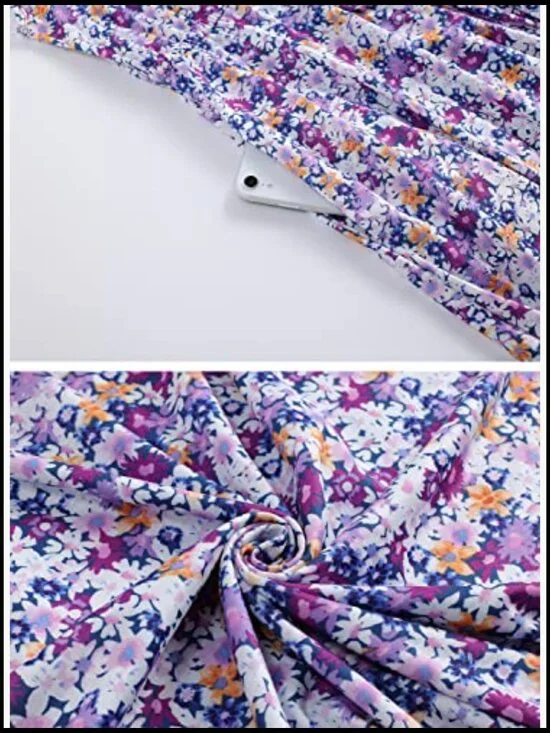 Cotton Blend A-Line Sun Dress with Pockets and Adjustable Waist - Picture 6 of 7